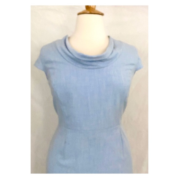 Calvin Klein Cap Sleeve Cowl Neck Sheath - Picture 2 of 10